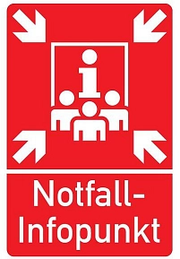 Notfall-Infopunkt mit Schild&nbsp;&copy;&nbsp;Gemeinde Oyten